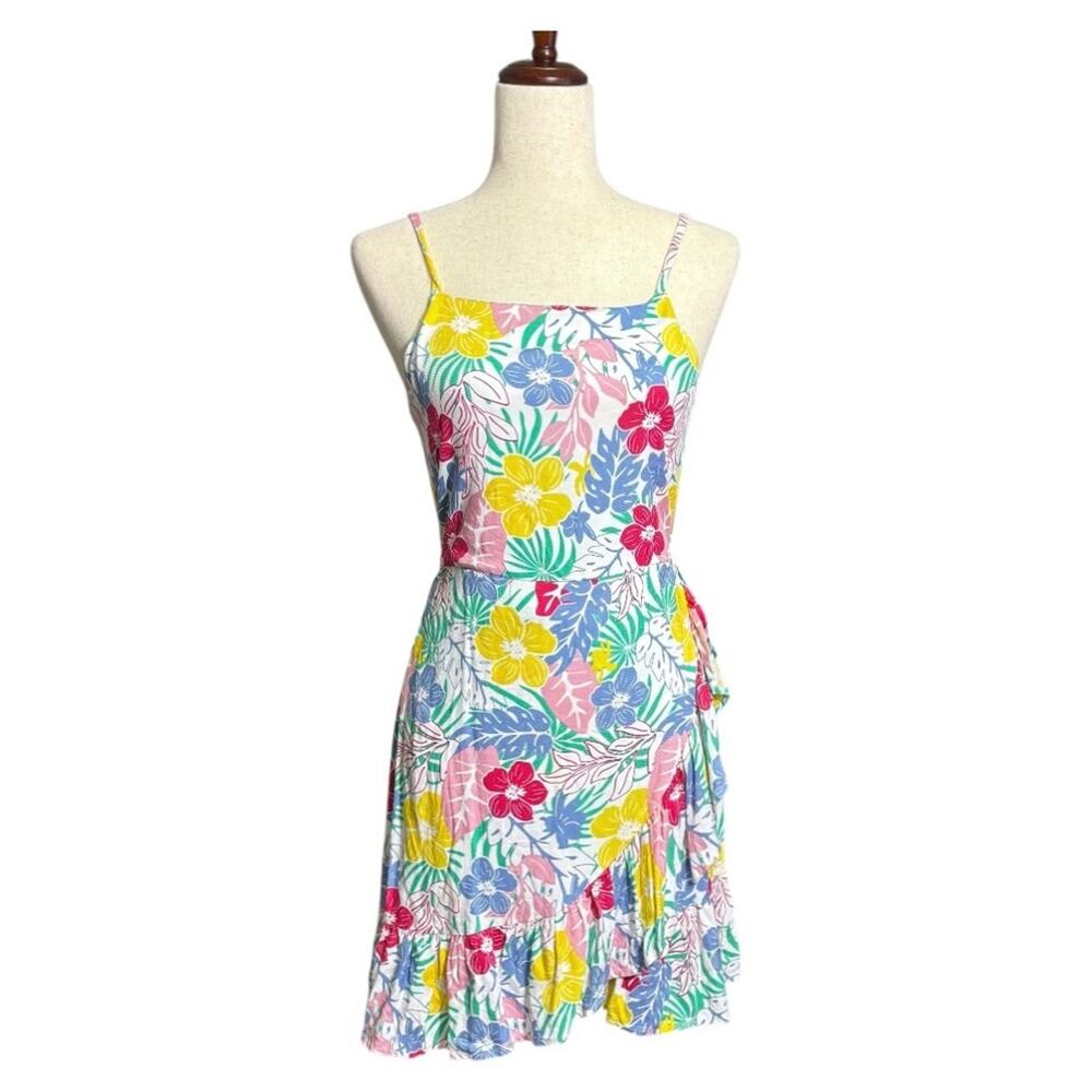 NWT BCBG Girls Floral Spaghetti Strap Tie Back Dress Size 14 BB0539